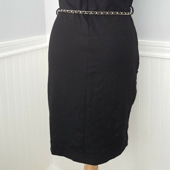 H&M ruched black dress sz M - Picture 3 of 5